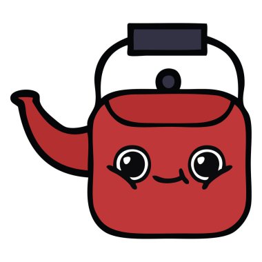 sevimli çizgi su ısıtıcısı