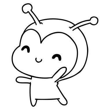 sevimli Bayan hatanın çizim için kawaii