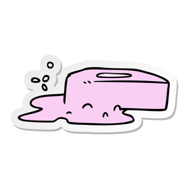 etiket karikatür kabarcıklanma sabundan doodle