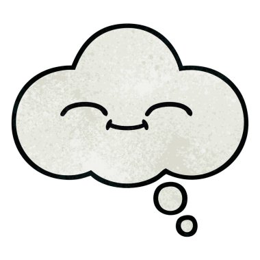 Retro grunge doku karikatür kabarcık sanıyordum