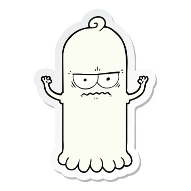 etiket bir karikatür hayaletin
