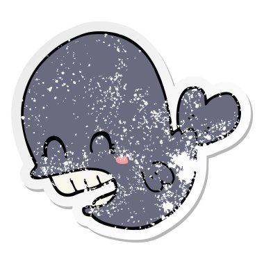 bir çizgi film balinanın sıkıntılı etiket