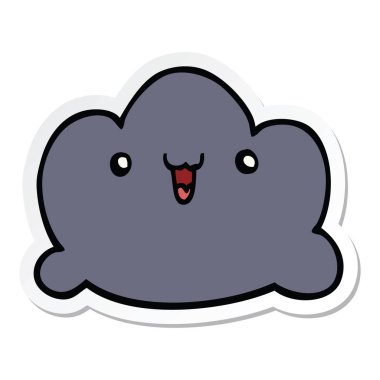 bir çizgi film bulut etiket