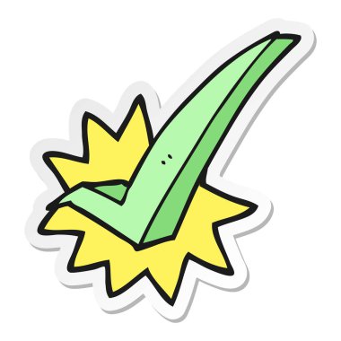 etiket bir karikatür kene sembol