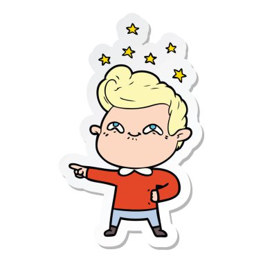 adam sopa bir karikatür heyecanlı