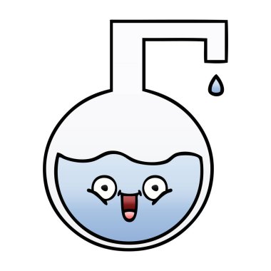 bir bilim şişe degrade gölgeli çizgi film