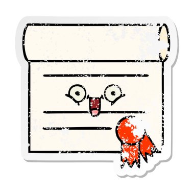 sevimli çizgi sertifika sıkıntılı etiket