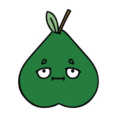 sevimli çizgi bir armut