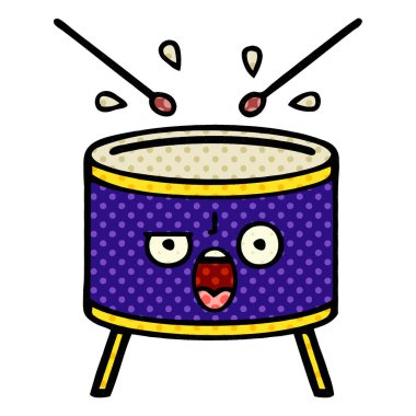 çizgi roman tarzı karikatür bir davul