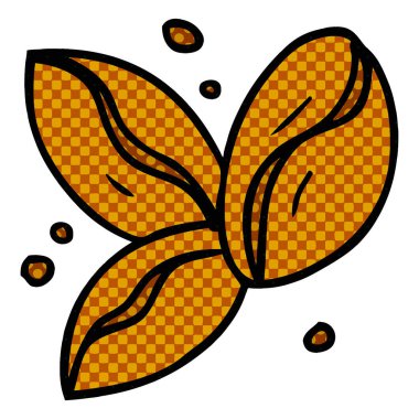 elle çizilmiş karikatür doodle üç kahve fasulye