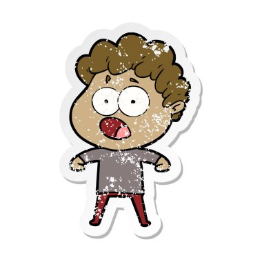 sürpriz nefes nefese bir çizgi film adamın sıkıntılı etiket