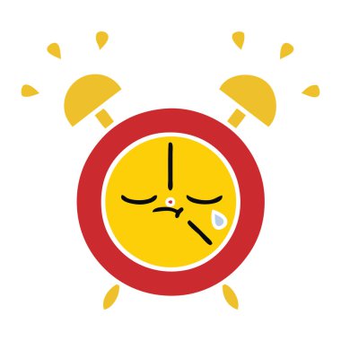 düz renk retro karikatür çalar saat