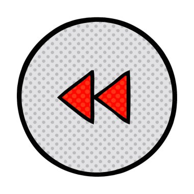 çizgi roman tarzı çizgi film geri SAR düğmesine