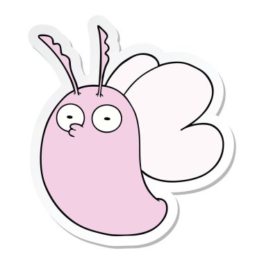 komik karikatür kelebek Sticker