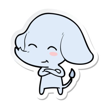 etiket sevimli çizgi fil