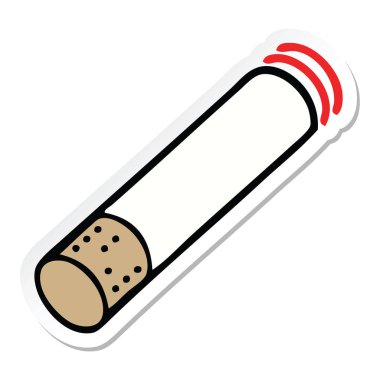 sevimli çizgi sigara etiket 