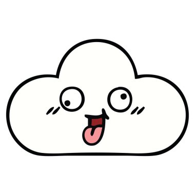 sevimli çizgi bulut