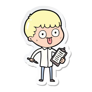 dik bir çizgi film adamın etiket