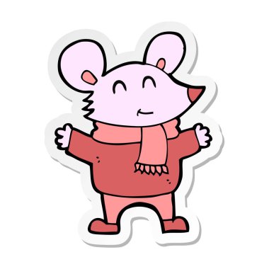 bir çizgi film fare etiket