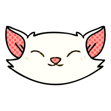 çizgi roman tarzı ilginç karikatür kedi