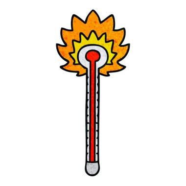 el çekilmiş ilginç çizgi film sıcak termometre