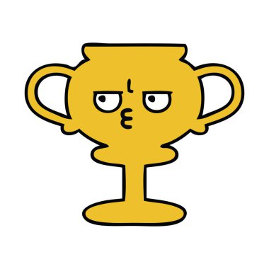 sevimli çizgi bir kupa