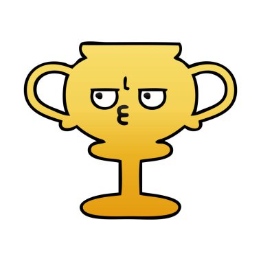 Degrade gölgeli karikatür kupa