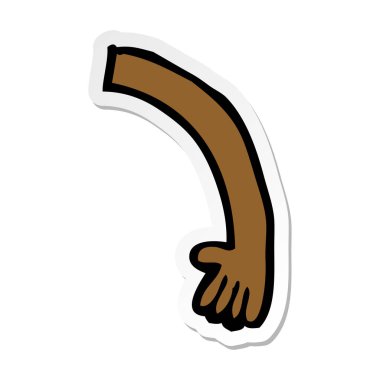 bir çizgi film kol etiket