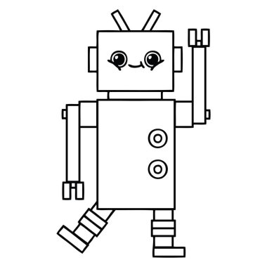 çizgi çizme çizgi film robot