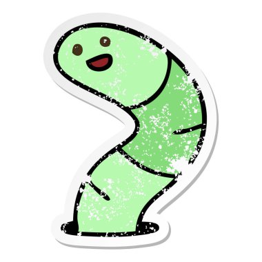 ilginç bir el sıkıntılı etiket karikatür yılan çizilmiş