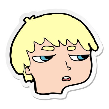 bir karikatür rahatsız çocuğun etiket