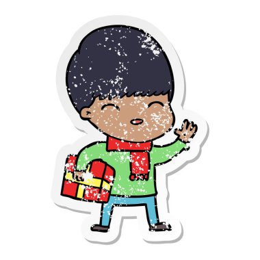 bir mutlu çizgi film çocuk sıkıntılı etiket