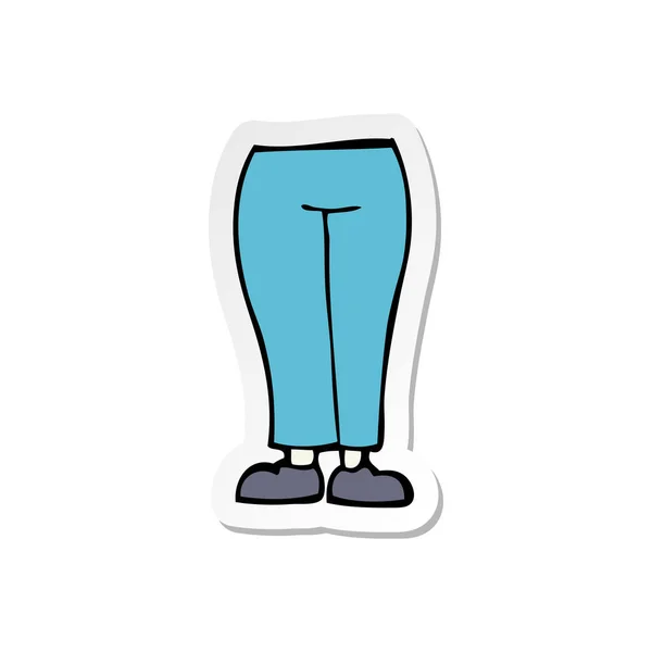 Aufkleber Einer Cartoon Beine — Stockvektor
