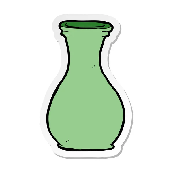 Sticker of a cartoon vase — Stock Vector