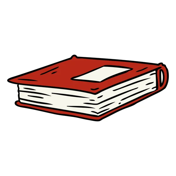 Rabiscos de desenhos animados de um diário vermelho — Vetor de Stock