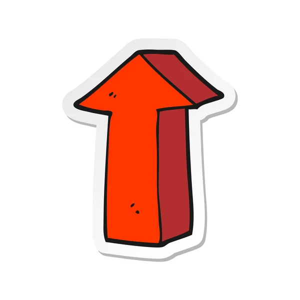 Sticker of a cartoon arrow — Stock Vector