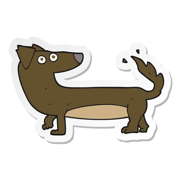 Samolepka pes kreslený — Stockový vektor