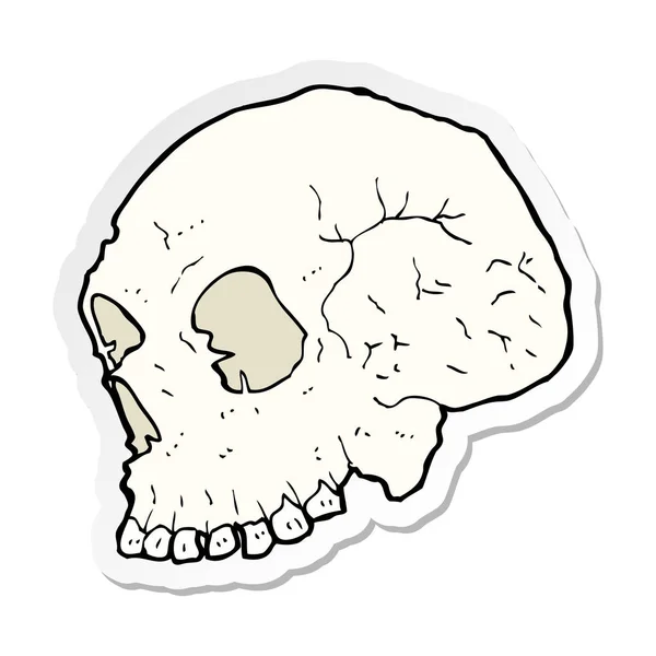 Adesivo Disegno Del Cranio — Vettoriale Stock