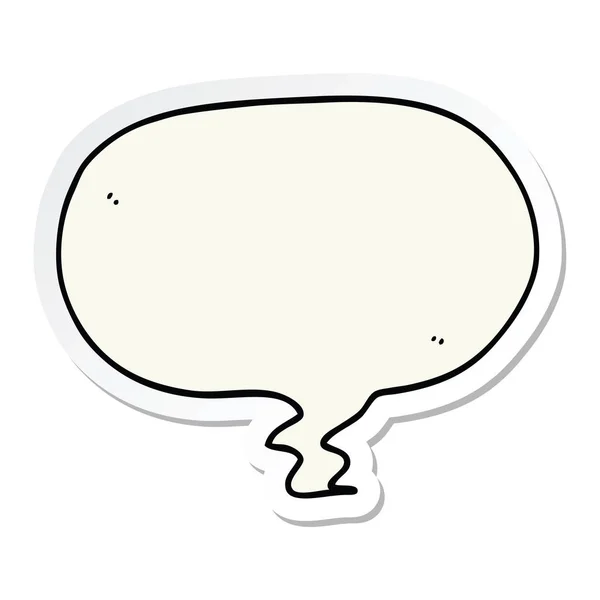 Sticker Cartoon Speech Bubble — Stock Vector
