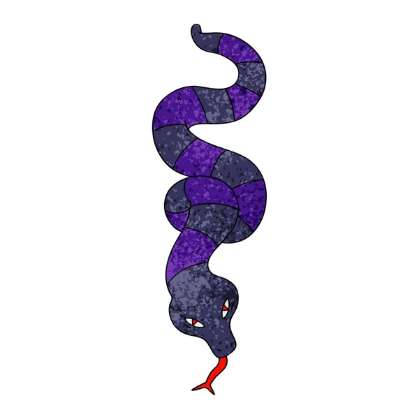Quirky hand drawn cartoon snake — Stock Vector