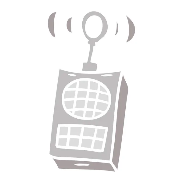 Garabato de dibujos animados de un walkie talkie — Vector de stock