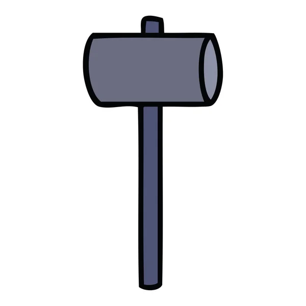 Gribouille de dessin animé d'un maillet — Image vectorielle