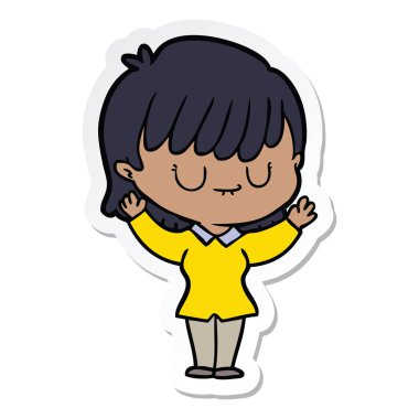 bir çizgi film kadının etiket