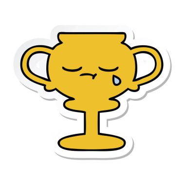 sevimli çizgi Trophy etiket