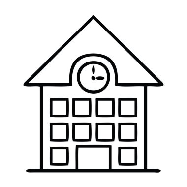 Çizim karikatür şehir evi