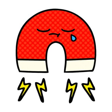 çizgi roman tarzı karikatür bir mıknatıs