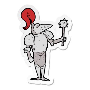 etiket bir karikatür Ortaçağ Knight