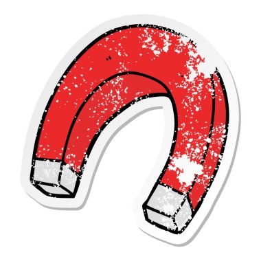 bir çizgi film mıknatıs sıkıntılı etiket