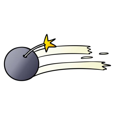 elle çizilmiş degrade çizgi film doodle aydınlatılmış bomba 