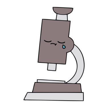 sevimli çizgi mikroskop